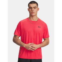 Koszulka T-Shirt Męski Treningowy Under Armour Szybkoschnący UA Tech. Czerwone t-shirty męskie Under Armour, m, bez wzorów, bez kołnierzyka. Za 139.99 zł.