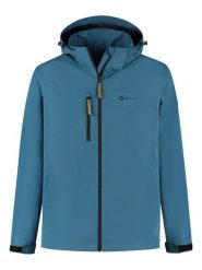 TRAVELIN' Kurtka przeciwdeszczowa "Kaja" w kolorze niebieskim rozmiar: XL. Niebieskie kurtki outdoor męskie Travelin', xl, bez wzorów, bez kaptura. Za 369.84 zł.