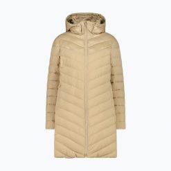 Płaszcz ocieplany damska CMP 35K3566 Snaps Hood Parka. Brązowe parki damskie CMP, bez wzorów, z puchu. Za 559.99 zł.