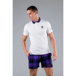 Koszulka Hydrogen TARTAN ZIPPED TECH POLO. Białe koszulki polo męskie HYDROGEN, xl, bez wzorów, bez ramiączek. Za 350.00 zł.