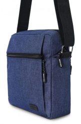 Męska Torebka Na Ramię - (Listonoszka) - Pako Jeans - Ciemnoniebieska. Niebieskie saszetki męskie Pako Jeans, z jeansu. Za 49.99 zł.