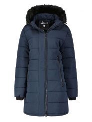 Geographical Norway Płaszcz pikowany "Atruche" w kolorze granatowym rozmiar: M. Niebieskie płaszcze damskie Geographical Norway, m, bez wzorów. Za 340.18 zł.