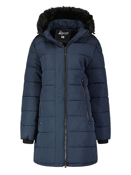 Geographical Norway Płaszcz pikowany "Atruche" w kolorze granatowym rozmiar: M. Niebieskie płaszcze damskie Geographical Norway, m, bez wzorów. Za 209.33 zł.
