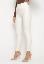 Białe Legginsy z Ekoskóry Ocieplane z Efektem Push-Up Labrisa. Białe legginsy damskie Born2be, m, bez wzorów, z jeansu. Za 69.99 zł.