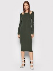 Patrizia Pepe Sukienka codzienna 8A0922/K007-S635 Zielony Slim Fit. Zielone sukienki damskie Patrizia Pepe, na co dzień, s, bez wzorów, z wiskozy, bez kołnierzyka, bez ramiączek, proste. Za 1,109.00 zł.