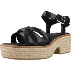 Sandały CLARKS COLEDALE STRAP Czarny. Czarne sandały damskie Clarks, bez wzorów, ze skóry, bez obcasa. Za 484.99 zł.