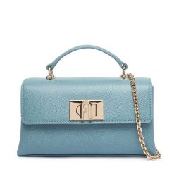 Torebka Furla. Niebieskie torebki wieczorowe Furla, bez wzorów, wizytowe, bez kołnierzyka, bez ramiączek. Za 1,104.00 zł.