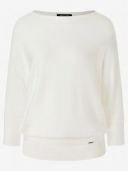 More & More Sweter w kolorze białym rozmiar: 40. Białe swetry klasyczne damskie MORE & MORE, ze splotem, bez kołnierzyka. Za 88.64 zł.