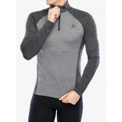 Bluza termiczna męska Odlo Natural Performance PW 150 BL. Szare bluzy bez kaptura męskie Odlo, m. Za 272.99 zł.