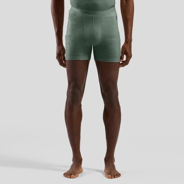 Bokserki Odlo Boxer MERINO 160. Szare bokserki męskie Odlo, bez wzorów, z materiału. Za 249.99 zł.