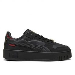 Buty do chodzenia damskie Puma Carina Street Class Act. Czarne buty sportowe na co dzień damskie Puma, bez wzorów, z gumy, do piłki nożnej. Za 209.40 zł.
