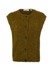 Rich & Royal kamizelka z dzianiny z domieszką wełny i alpaki Kobiety Syntetyczny zielony, XS. Zielone kamizelki damskie Rich & Royal, xs, z dzianiny. Za 629.95 zł.