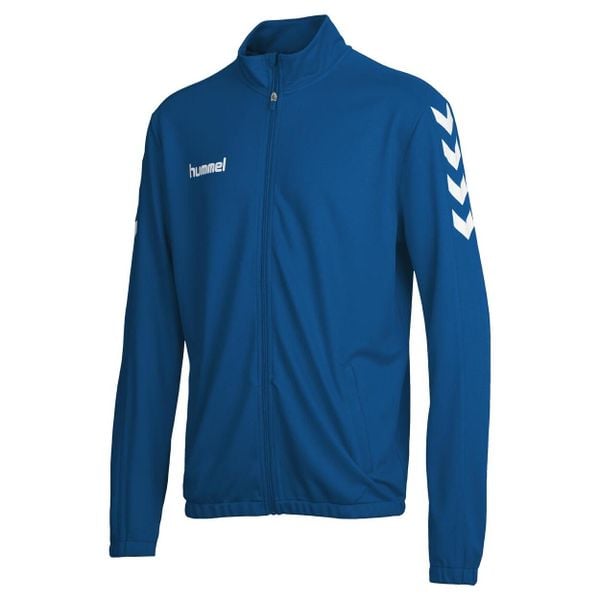 Bluza sportowa dla dorosłych Hummel Core Poly Jacket. Niebieskie bluzy sportowe damskie HUMMEL, xl, bez wzorów, bez ramiączek, bez kaptura. Za 89.00 zł.