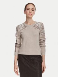Liu Jo Sport Sweter TF6094 MS49I Szary Regular Fit. Szare swetry klasyczne damskie Liu Jo Sport, l, z wiskozy, bez kołnierzyka. Za 729.99 zł.