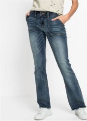 Dżinsy BOOTCUT. Niebieskie jeansy damskie bonprix. Za 147.99 zł.