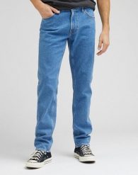 LEE DAREN ZIP FLY MĘSKIE SPODNIE JEANSOWE AZURE MID L707OWC16 112331704. Niebieskie spodnie materiałowe męskie Lee, bez wzorów, z jeansu. Za 229.99 zł.