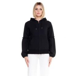 Bluza miękka z bawełna z kaptur na co dzień. Fioletowe bluzy sportowe damskie LEONE 1947 APPAREL, bez wzorów, z bawełny, bez ramiączek, bez kaptura. Za 126.26 zł.