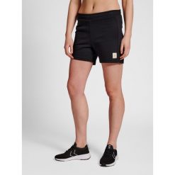 Szorty damskie Hummel sweat. Czarne szorty damskie HUMMEL, bez wzorów, z bawełny, sportowe. Za 141.00 zł.