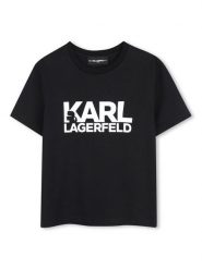 Karl Lagerfeld Kids T-Shirt Z31098 S Czarny Regular Fit. Czarne t-shirty chłopięce Karl Lagerfeld Kids, bez wzorów, z bawełny, bez ramiączek. Za 189.99 zł.