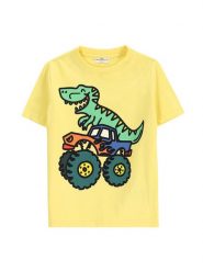 Coccodrillo T-Shirt WC5143211VBD Żółty Regular Fit. Żółte t-shirty chłopięce COCCODRILLO, bez wzorów, z bawełny, bez ramiączek. Za 39.99 zł.