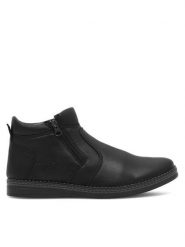 Lanetti Botki CEO-MBS-CARDIFF-10 Czarny. Czarne buty zimowe męskie Lanetti, z materiału, bez zapięcia. Za 159.99 zł.