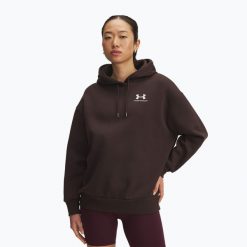 Bluza Under Armour Icon Fleece Hoodie. Brązowe bluzy bez kaptura damskie Under Armour. Za 259.99 zł.