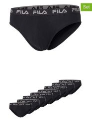 Fila Slipy (8 par) w kolorze czarnym rozmiar: L. Czarne slipki męskie Fila, bez wzorów. Za 173.99 zł.