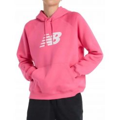 BLUZA damska NEW BALANCE z kapturem ciepła dresowa różowa XS. Czerwone bluzy z kapturem damskie New Balance, xs, z dresówki. Za 249.00 zł.