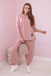 Komplet bawełniany bluza + spodnie ciemny różowy. Czerwone bluzy bez kaptura damskie KESI, l, z bawełny. Za 284.37 zł.
