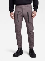 G-Star Raw Spodnie materiałowe Zip Pkt 3D D21975-D504-G077 Szary Skinny Fit. Szare spodnie materiałowe męskie G-Star Raw, bez wzorów, z bawełny, retro. Za 499.99 zł.