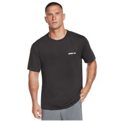 Skechers Dri-Release SKX Tee, męski t-shirt. Czarne t-shirty męskie Skechers, m, bez wzorów, bez kołnierzyka. Za 79.99 zł.