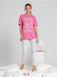 Piżama dwuczęściowa - różowy. Czerwone piżamy damskie Sinsay, l, bez wzorów, z bawełny, bez ramiączek. Za 49.99 zł.