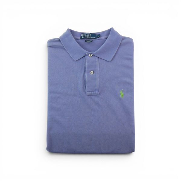 Second life - Polo Ralph Lauren koszulka męska z krótkim rękawem - Stan dobry. Fioletowe koszulki polo męskie Ralph Lauren, l, bez wzorów, z materiału, bez ramiączek. Za 85.16 zł.
