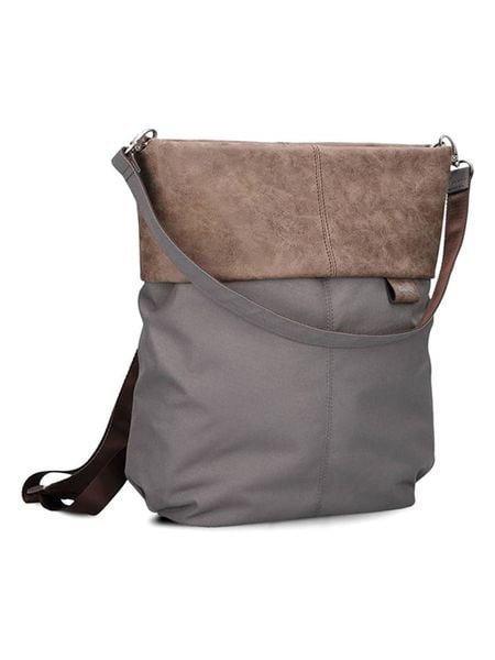 Zwei Torebka w kolorze szaro-jasnobrązowym - 33 x 34 x 14 cm rozmiar: onesize. Brązowe torebki klasyczne damskie Zwei, bez wzorów, z materiału, bez dodatków. Za 188.40 zł.