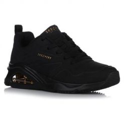 Buty do chodzenia damskie Skechers Tres-air Uno. Czarne buty sportowe na co dzień damskie Skechers, bez wzorów, z materiału, trekkingowe. Za 473.00 zł.