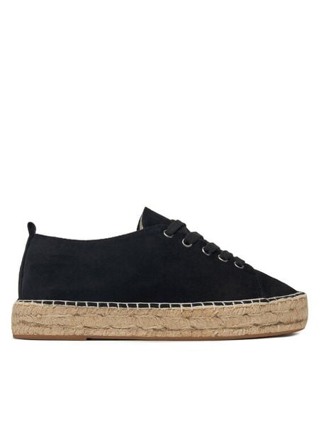 DeeZee Espadryle ZF230819 Czarny. Czarne espadryle damskie DeeZee, bez wzorów, z materiału, bez obcasa. Za 119.99 zł.