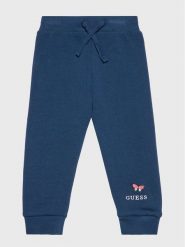 Guess Spodnie dresowe K2BQ13 KAD70 Granatowy Regular Fit. Niebieskie spodnie dziewczęce Guess, z bawełny. Za 139.99 zł.