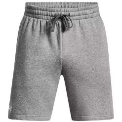 Spodenki Under Armour Rival Fleece. Szare szorty męskie Under Armour, bez kołnierzyka. Za 119.99 zł.