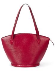 Louis Vuitton Skórzana torebka w kolorze czerwonym - 26 x 30 x 17 cm rozmiar: onesize. Czerwone torebki klasyczne damskie Louis Vuitton, bez wzorów, z materiału, bez dodatków. Za 3,601.99 zł.