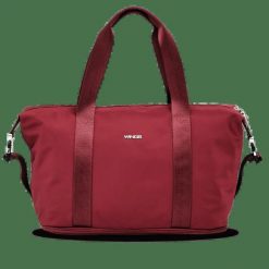 Duża torba damska ROSELLA z funkcją poszerzania DARK RED. Czerwone torebki klasyczne damskie Wings, bez wzorów, z materiału, duże, bez dodatków. Za 169.90 zł.