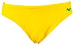 Kąpielówki męskie slipy kąpielowe na basen plażę Arena Santamarias. Żółte kąpielówki męskie Arena, m, bez wzorów, z elastanu, na fitness i siłownię. Za 41.99 zł.