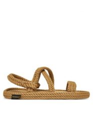 Bohonomad Sandały Bahamas BAH.0012.WRS Brązowy. Brązowe sandały damskie Bohonomad, bez wzorów, z materiału, bez obcasa, na płaskiej podeszwie. Za 229.99 zł.