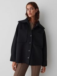 OPUS Kurtka koszulowa w kolorze czarnym rozmiar: 36. Czarne kurtki damskie Opus, bez wzorów, z wełny, bez kaptura. Za 287.84 zł.