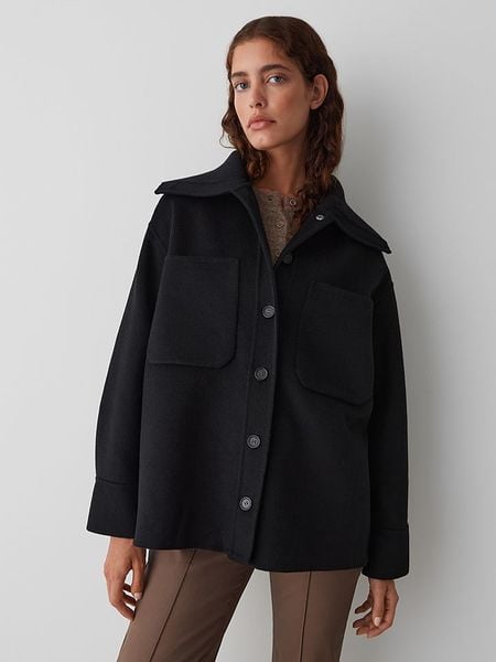 OPUS Kurtka koszulowa "Josia" w kolorze czarnym rozmiar: 36. Czarne kurtki damskie Opus, bez wzorów, bez kaptura. Za 243.84 zł.