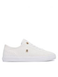 Tommy Hilfiger Tenisówki FW0FW09171 Biały. Białe trampki i tenisówki damskie Tommy Hilfiger, bez wzorów, z materiału. Za 359.99 zł.