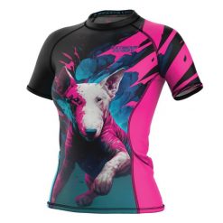 Koszulka Sportowa Damska do fitness Rasguard MMA EXTREME HOBBY VIVID BULLTERRIER. Czarne bielizna termoaktywna damska EXTREME HOBBY, xs, bez wzorów, z bawełny, bez ramiączek. Za 199.00 zł.