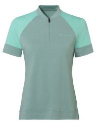 Koszulka damska Altissimo Q-Zip. Zielone topy sportowe damskie Vaude, bez wzorów, z materiału, bez ramiączek. Za 299.00 zł.