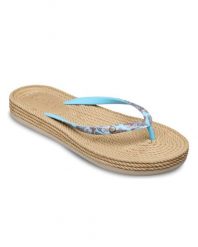 Kalpki japonki damskie SOUTH BEACH. Niebieskie klapki damskie Roxy, bez wzorów, z gumy, bez obcasa. Za 119.99 zł.