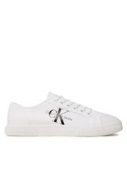 Calvin Klein Jeans Tenisówki Essential Vulcanized 1 YM0YM00306 Biały. Białe trampki i tenisówki męskie Calvin Klein Jeans, bez wzorów, z jeansu, bez zapięcia. Za 209.99 zł.