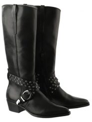 Högl Skórzane kozaki "Courtney" w kolorze czarnym rozmiar: 38,5. Czarne kozaki damskie HÖGL, bez obcasa. Za 868.45 zł.